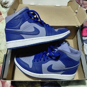 Men's Blue High-Top Sneakers